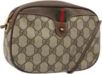 Gucci Pre-owned Vintage Schoudertas - Dames - Vintage Schoudertas - Beige - ONE Size - Leer - Vintage