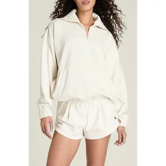 Wilson Collared Half Zip Sweatshirt in Sandrift at Nordstrom, Size X-Small