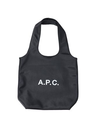A.P.C. Black Ninon Small Recycled Fabric Tote