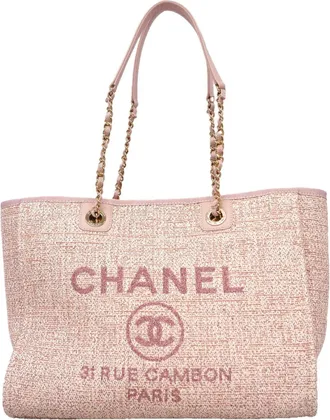 Chanel Pink Tweed Tote Bag (Pre-Owned)
