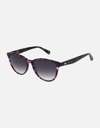 Ted Baker Womens Ted Baker Womens Flori Sunglasses in Dark Purple Marble/Floral