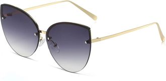 Generic Metal Womens Vacation Sunglasses Outdoor Commuter Mens Driving Sun Glasses(Grey)