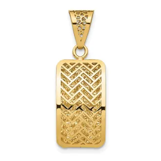 Diamond2Deal 14k Yellow Gold Polished Hollow Fancy Pendant