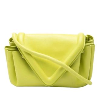 Bottega Veneta Pre-owned Leren Schoudertas - Dames - Pre-owned - Geel - Maat: ONE Size Leer