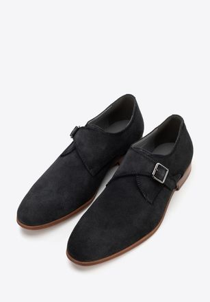 Wittchen Heren Monkschoenen in Donkergrijs Su&egrave;de Leer