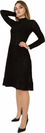 M Missoni Midi Kleedjes - Dames - Casual kleedjes - Zwart - XS - Katoen - Kleedjes