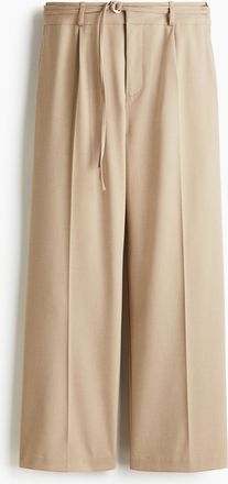 H&M Elegante Hose mit Gürtel - Beige