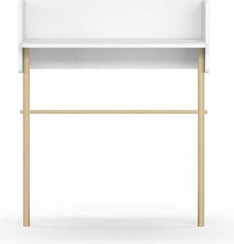 HERDASA Herdasa - Recibidor modelo 789 acabado blanco/natural, 97 cm (alto) x 80 cm (ancho) x 30 cm (prof.)