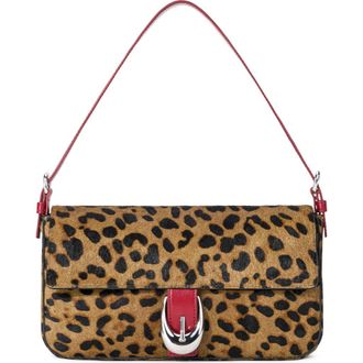 Staud Harlow Animal Print Genuine Calf Hair Bag in Cheetah at Nordstrom