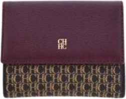 Carolina Herrera Reizigersportemonnee met Klepsluiting - Dames - Portefeuilles - Rood - ONE Size - Leer - Accessoires
