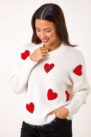 Roman Heart Detail Knit Jumper