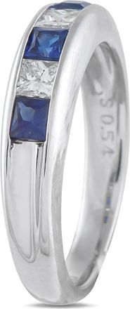 Luxury Bazaar diamond and sapphire ring - Argento