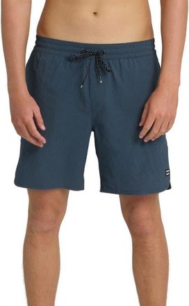 Billabong Reform Layback Swim Trunks in Dark Denim at Nordstrom, Size X-Large