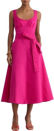 Reiss Irina Stretch Cotton Dress in Pink at Nordstrom, Size 12 Us