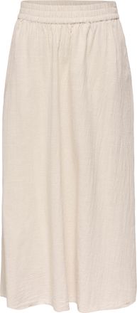 Only Maxirock ONLY ONLTIZANA LONG SKIRT WVN NOOS, Damen, Gr. XL, silber lining, Web, Obermaterial: 100% Baumwolle, unifarben, lang, R&ouml;cke Maxirock