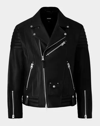 Mackage Men & apos;s Kenneth Asymmetric-Zip Leather Biker Jacket