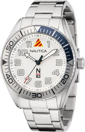 Nautica Finn World Silver-tone Dial Mens Watch NAPFWF203