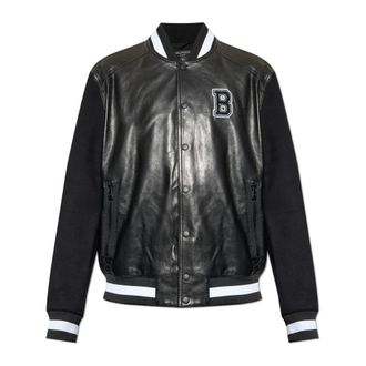 Balmain Bomber Jackets, male, Black, Size: 3XL Bomber jacket