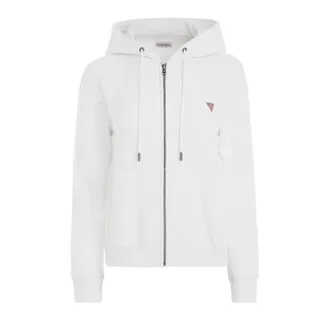 Guess Hoodies & sweatvesten, Dames, Wit, XS, Katoen, GJ Zip Hood Reg Mini