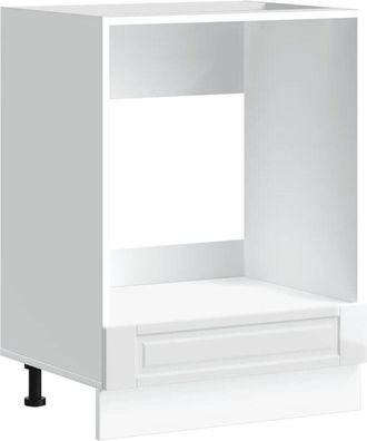 vidaXL Mueble de horno Porto alto brillo blanco madera reconstituida vidaXL