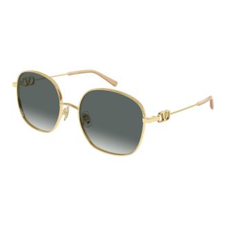 Valentino Geometric-frame Sunglasses - female - Valentino - Sunglasses - Yellow - 57 MM - Accessories