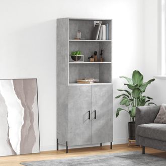 Berkfield Home Highboard Concrete Grey 69.5x34x180 cm Engineered Wood