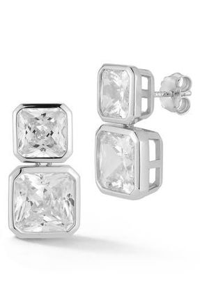 Glaze Jewelry Square Double Drop Earrings in Silver at Nordstrom Rack