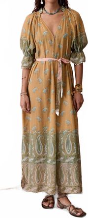 Boteh Lucent Maxi Smock Dress In Amber