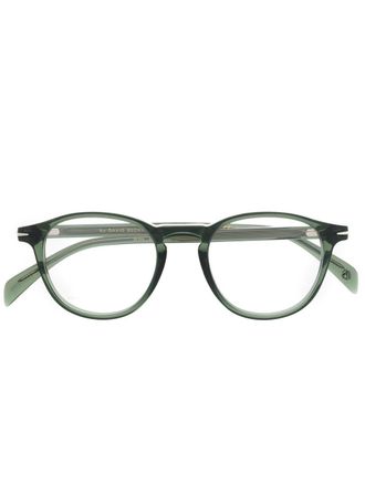 Eyewear by David Beckham oval-frame translucent glasses - men - Acetate - 47 - Green