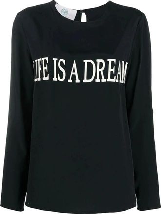 Alberta Ferretti Blouses - Dames - Blouses - Zwart - L - Overhemden