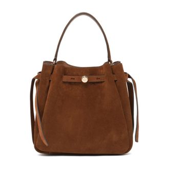 Tory Burch Tassen, Dames, Bruin, ONE Size, Su&egrave;de, Romy Suede Bucket Bag