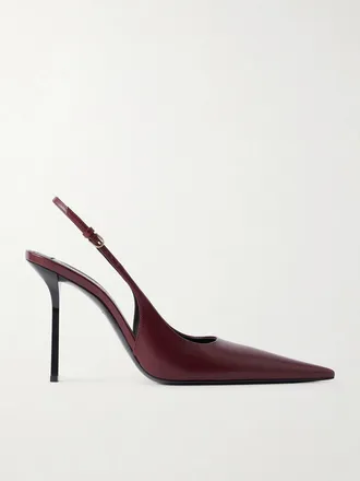 Victoria Beckham D&eacute;collet&eacute; Slingback In Pelle Victoria - Bordeaux
