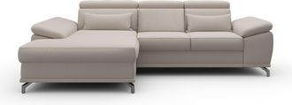 Sit&more Ecksofa &raquo;Cabrio L-Form, B: 295 cm, mit Sitztiefen-, Arm- & Kopfteilverstellung&laquo; 2 Nierenkissen, Federkern, optional Bettfunktion und Stauraum