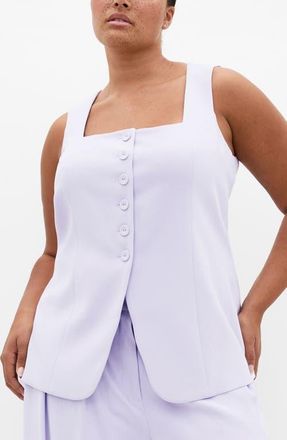 City Chic Abbie Vest in Lilac at Nordstrom, Size Xxxs