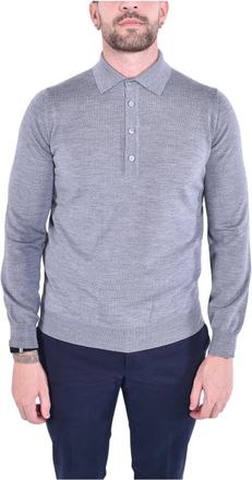 KANGRA Polo senza bottoni - Heren - Polos - Grijs - XL - Wol - Tops