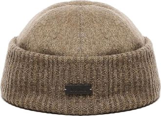 Loro Piana Berretto a coste con placca logo - Toni neutri