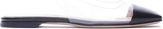 Gianvito Rossi Black Plexiglass Ballet Womens Flats