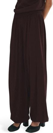 Mango Knit Balloon Legs in Wine at Nordstrom, Size Medium
