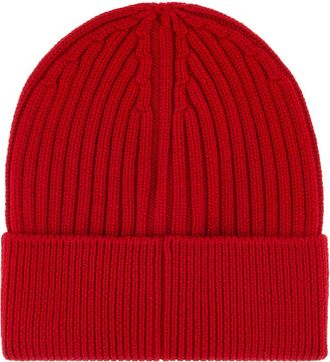 Moncler HAT Ribbed Wool Winter Hat - Red