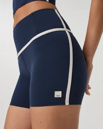 Vuori Clothing AllTheFeels Corset Shorts 4 | Blue Coast | XS, Size Extra Small
