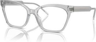 Giorgio Armani 52mm Cat Eye optical glasses in Grey at Nordstrom