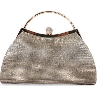 Berness Rhinestone Top Handle Bag in Gold at Nordstrom Rack