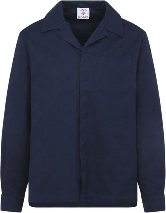 Casablanca Msp 26Sh 22901 Shirt - Heren - Zomerjassen - Blauw - L - Katoen - Jassen
