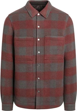 Rick Owens Casual Shirts, male, Multicolor, Size: L Camicia Manica Lunga