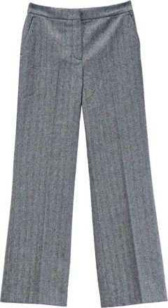 Karl Lagerfeld Tweed Broek - Dames - Wijde Broeken - Grijs - M - Tweed - Broeken