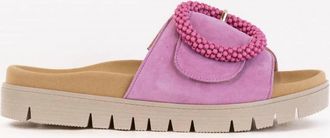 Gabor Womens Slip On Sandal In Soft Pink