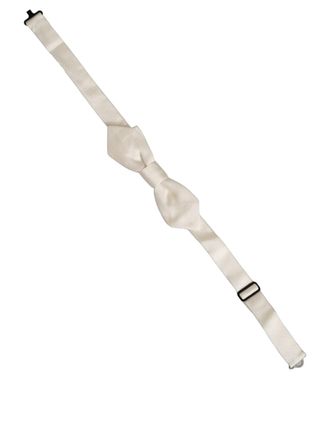Dolce & Gabbana Silk Bow Tie - White