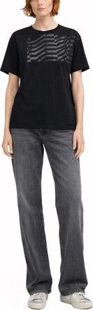 Golden Goose Flag Print T-Shirt - Black