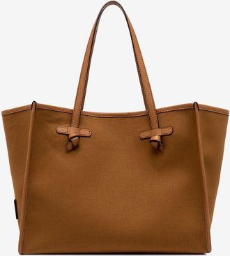 Gianni Chiarini Shopper aus Segeltuch und Leder Marcella