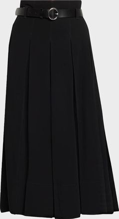 Cinq &agrave; Sept Rylee Belted A-Line Midi Skirt
